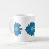 Blaue Sonnenblumen Kaffeetasse (Vorderseite Links)