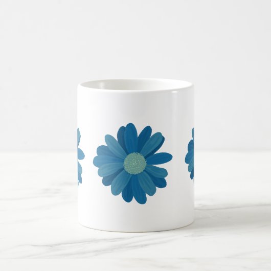 Blaue Sonnenblumen Kaffeetasse (Mittel)
