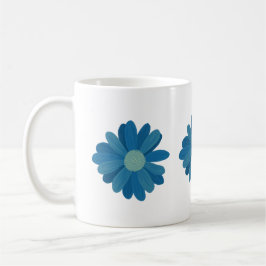 Blaue Sonnenblumen Kaffeetasse