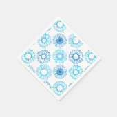 Blaue Sonnenblumen Muster Serviette (Ecke)