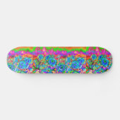 Blaue Sonnenblumen Skateboard (Horizontal)