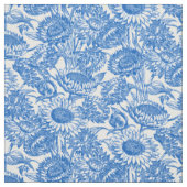 Blaue Sonnenblumen Toile Stoff (Muster)