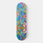 Blaue Sonnenblumenfelder für immer Skateboard (Vorderseite)