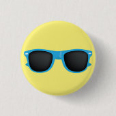 Blaue Sonnenbrille Button (Vorderseite)