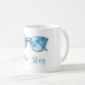 Blaue Sonnenbrille Kaffeetasse (VorderseiteRechts)