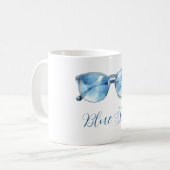 Blaue Sonnenbrille Kaffeetasse (Vorderseite Links)