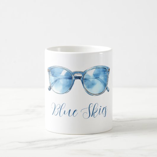Blaue Sonnenbrille Kaffeetasse (Mittel)