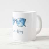 Blaue Sonnenbrillen Jumbo-Tasse (Vorderseite Rechts)