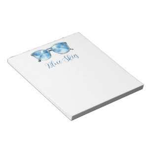 Blaue Sonnenbrillen Notizblock