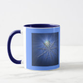 Blaue Sonnendurchbruch-Spinnen-Netz-Tasse Tasse (Links)