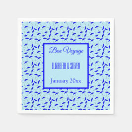 Blaue Sonnenschirme Muster Bon Voyage Serviette