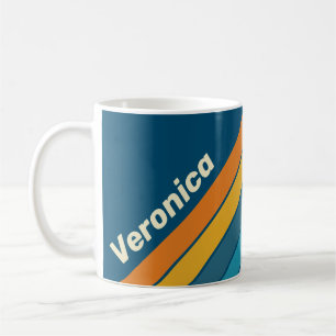 Blaue Sonnenstreifen mit Namen Kaffeetasse