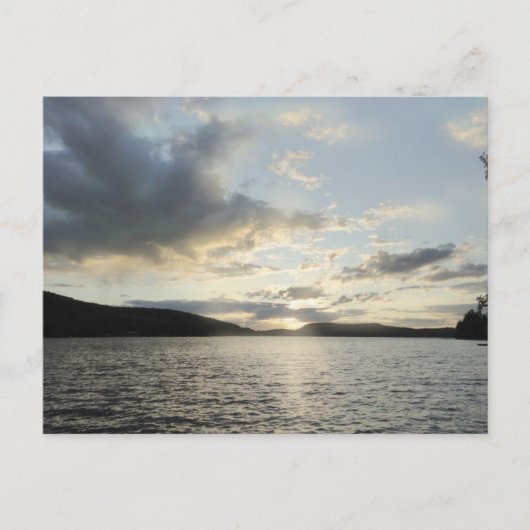 Blaue Sonnenuntergänge zeigen den Sunapee-See, New Postkarte (Vorderseite)