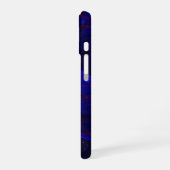 Blaue Space Donuts Geometrische iPhone 16 Hülle (Linke Seite)
