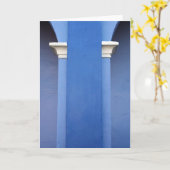 Blaue Spalte Karte (Gelbe Blume)