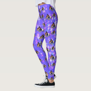 Blaue Sparkle-Guinea Schweine, Leggings