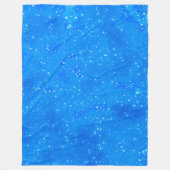 Blaue Speckle Aquarellfarben Fleecedecke (Vorderseite)