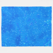 Blaue Speckle Aquarellfarben Fleecedecke (Vorderseite (Horizontal))