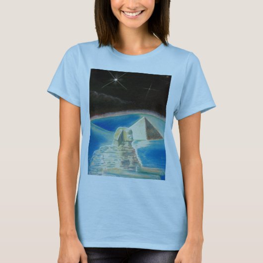 Blaue Sphinx T-Shirt (Vorderseite)