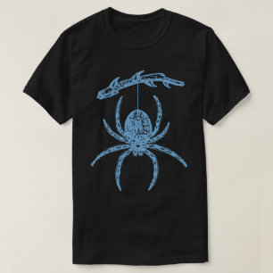 Blaue Spinne aus dem Zweig-T - Shirt