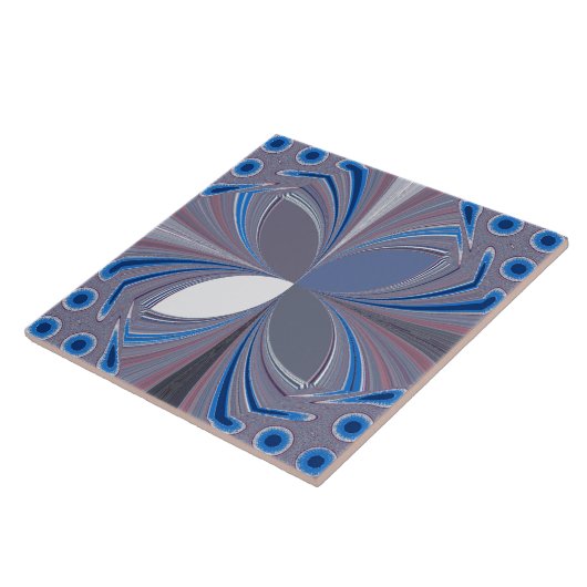 Blaue Spinne Fliese (Seite)