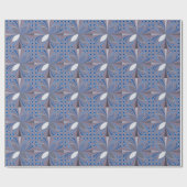 Blaue Spinne Geschenkpapier (Flach)