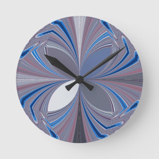 Blaue Spinne Runde Wanduhr (Vorderseite)