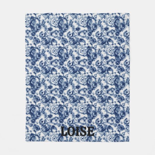 Blaue Spiral-Personalized-Fleece-Decke Fleecedecke (Vorderseite)