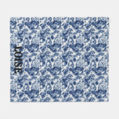 Blaue Spiral-Personalized-Fleece-Decke Fleecedecke (Vorderseite (Horizontal))