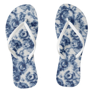 Blaue Spiral-Tie-Dye-Flip-Flops Badesandalen