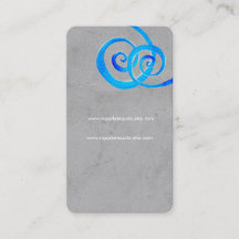 Blaue Spirale bedrückte handgefertigte Visitenkart