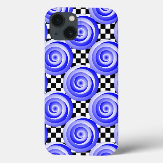 Blaue Spirale Illusion von Kenneth Yoncich Case-Mate iPhone Hülle (Rückseite)