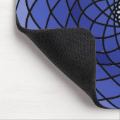 Blaue Spirale Mandala Mousepad (Ecke)