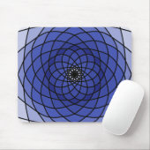 Blaue Spirale Mandala Mousepad (Mit Mouse)
