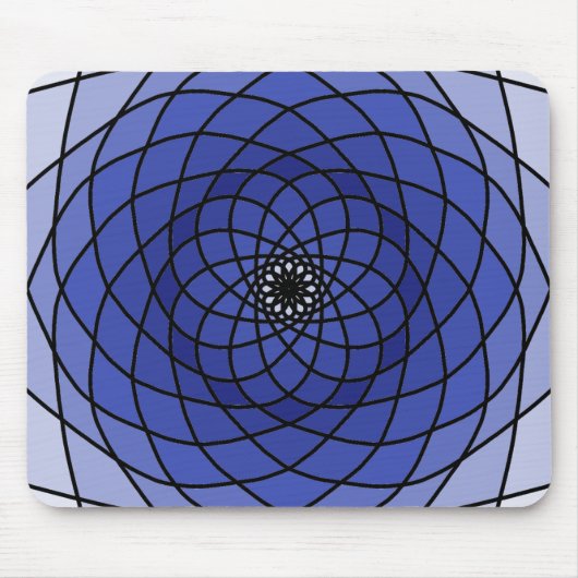 Blaue Spirale Mandala Mousepad (Vorne)