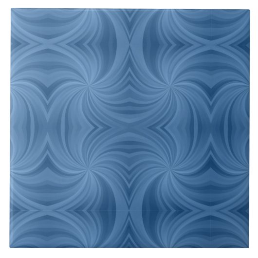 blaue Spiralfliese Fliese (Vorderseite)