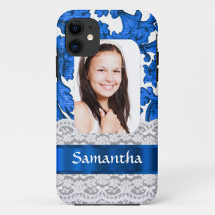 Blaue Spitze personalisierte Fotovorlage Case-Mate iPhone Hülle