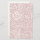 Blaue Spitzen-Blume im Hintergrund Briefpapier (Vorne/Hinten)