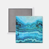 Blaue Spitzen-Edelsteinstruktur Magnet (Vorderseite/Rückseite)