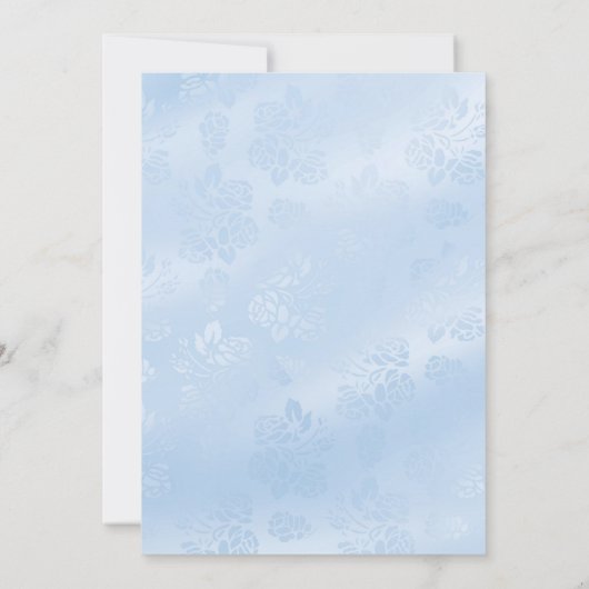 Blaue Spitzen & Kreuztaufe/Einladung zur Feier Einladung (Rückseite)