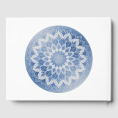 Blaue Spitzen-Mandala-Hochzeit Gästebuch (Rückseite)