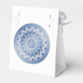 Blaue Spitzen-Mandala-Hochzeit Geschenkschachtel (Rückseite)