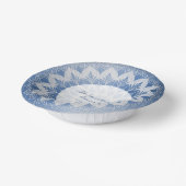 Blaue Spitzen-Mandala-Hochzeit Pappteller (Gewinkelt)