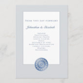 Blaue Spitzen-Mandala-Hochzeit Programm (Vorderseite)