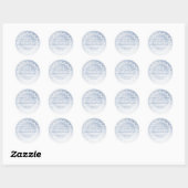 Blaue Spitzen-Mandala-Hochzeitsgunst Runder Aufkleber (Blatt)