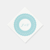 Blaue Spitzencocktail-Serviette Serviette (Ecke)