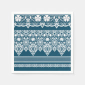 Blaue Spitzentypen. Serviette (Vorderseite)