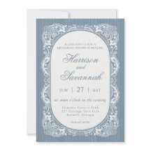 Blaue Spitzenuntersetzer Vintage-Blumenprobe-Dinne