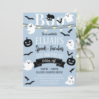 Blaue Spook-takuläre Spuk Geburtstag Einladung