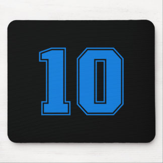 Blaue Sportstmann-Uniform Nummer #10 Premium Tri-B Mousepad
